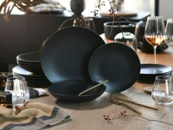 Soft Touch - Tellerset 12-tlg, Soft Touch - Tafelservice 12-tlg - Schwarz