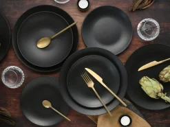 Soft Touch - Tellerset 12-tlg, Soft Touch - Tafelservice 12-tlg - Schwarz