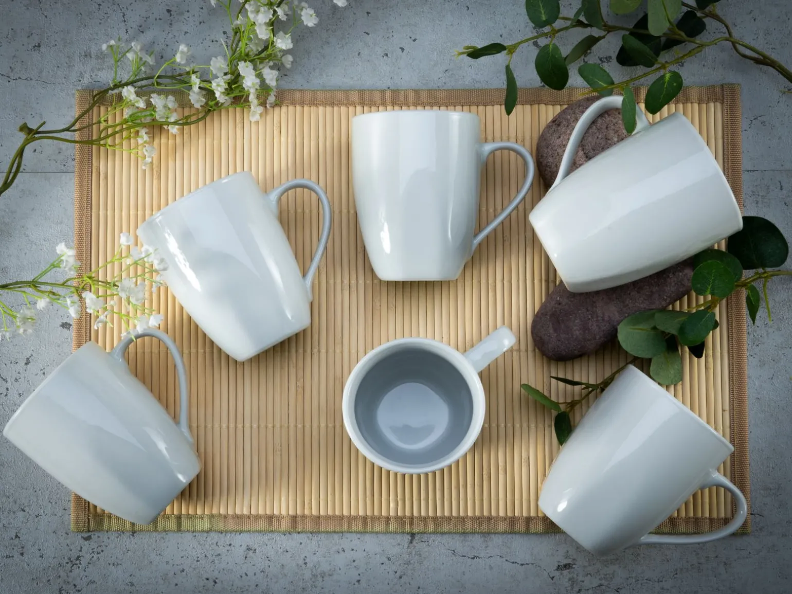 Square - Kaffeebecher 6-tlg - Weiss