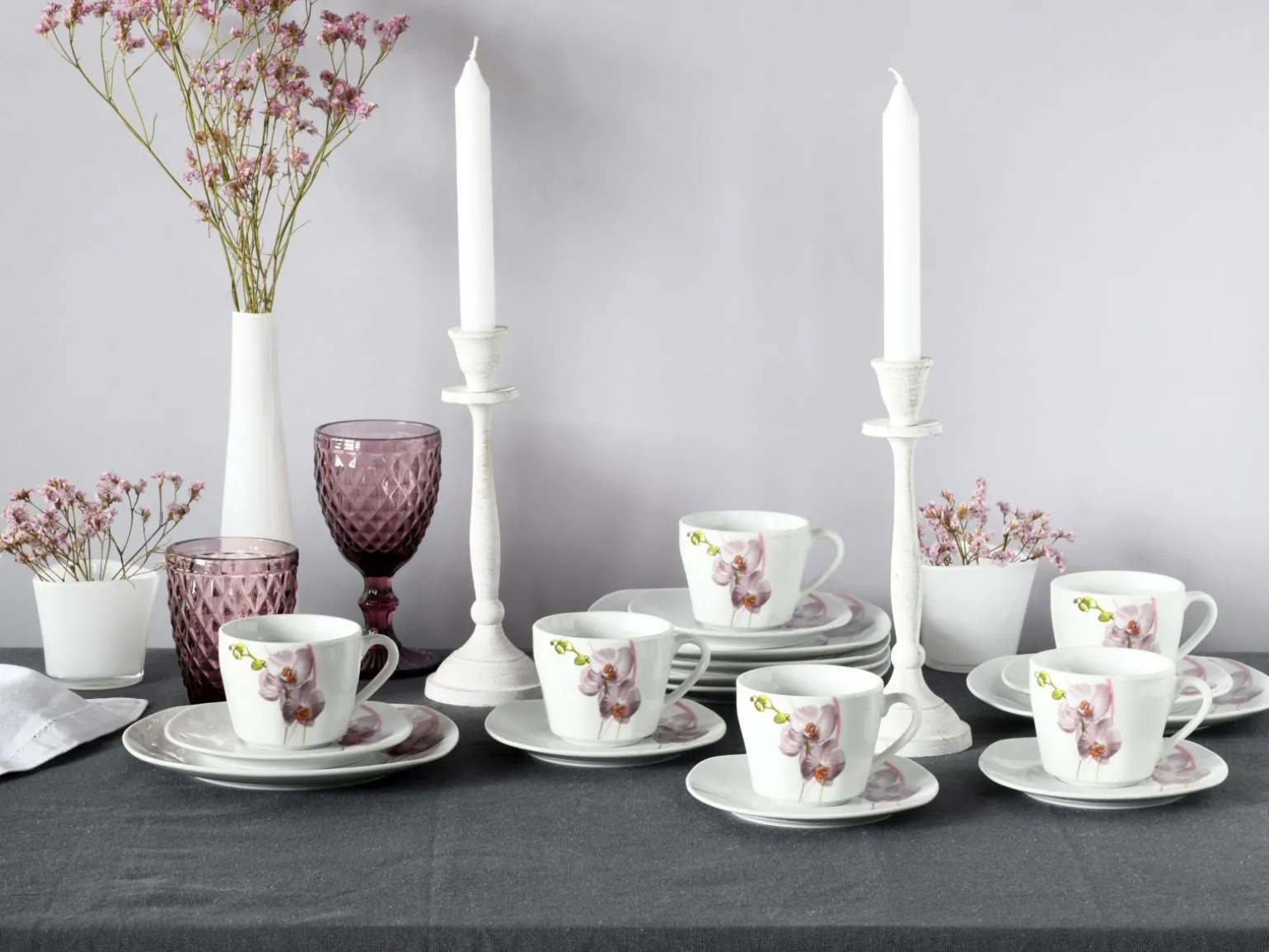 Square - Kaffeeservice 18-tlg - Orchidee