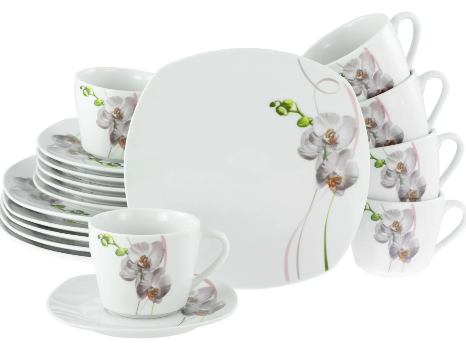 Square - Kaffeeservice 18-tlg - Orchidee