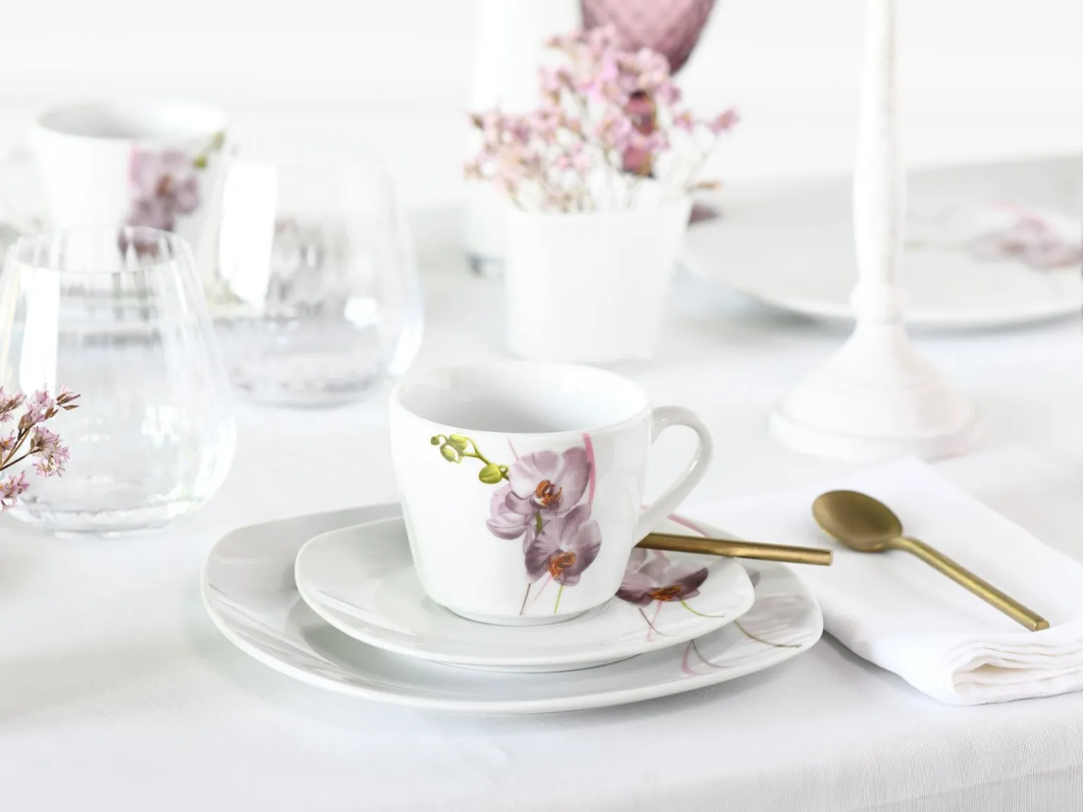 Square - Kaffeeservice 18-tlg - Orchidee