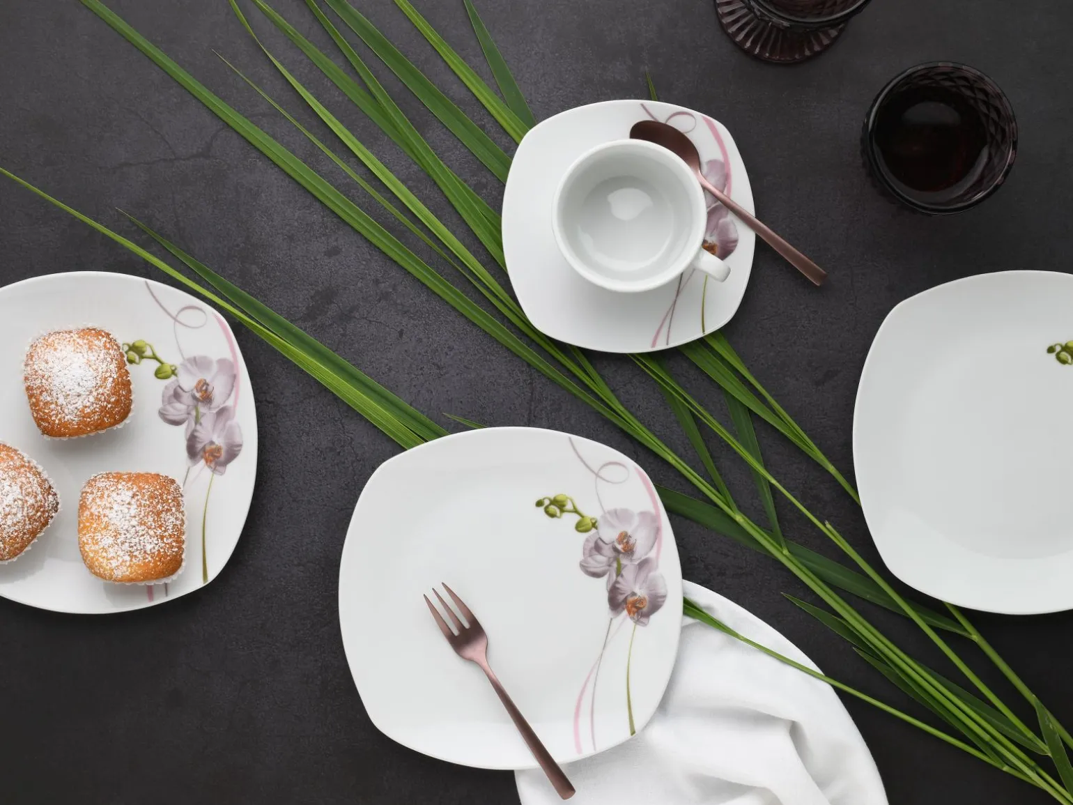 Square - Kaffeeservice 18-tlg - Orchidee