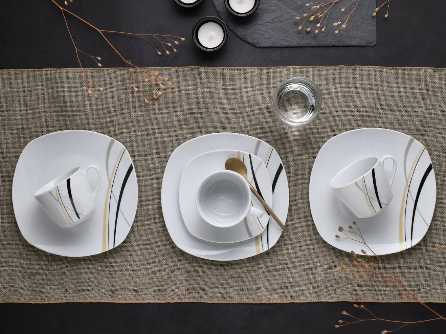 Square - Kaffeeservice 18-tlg - Orchidee
