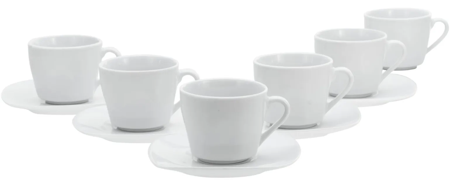 Square - Kaffeetasssen 12-tlg - Weiss