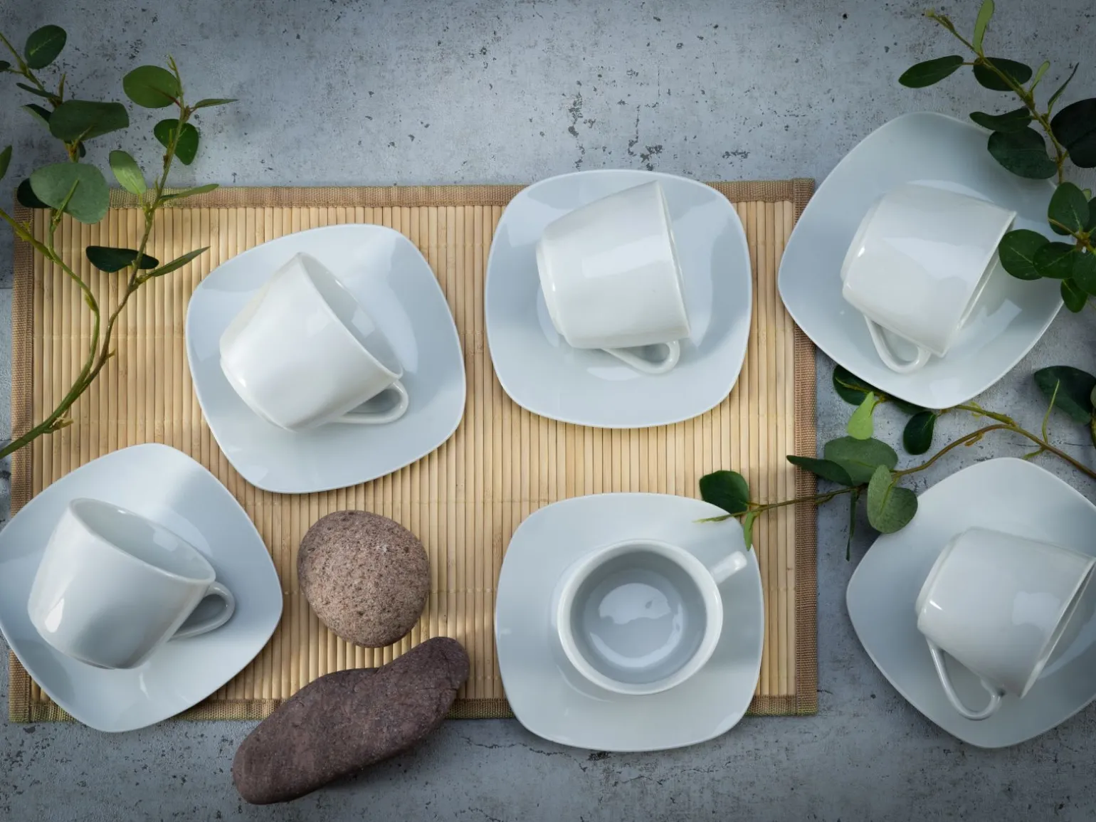 Square - Kaffeetasssen 12-tlg - Weiss
