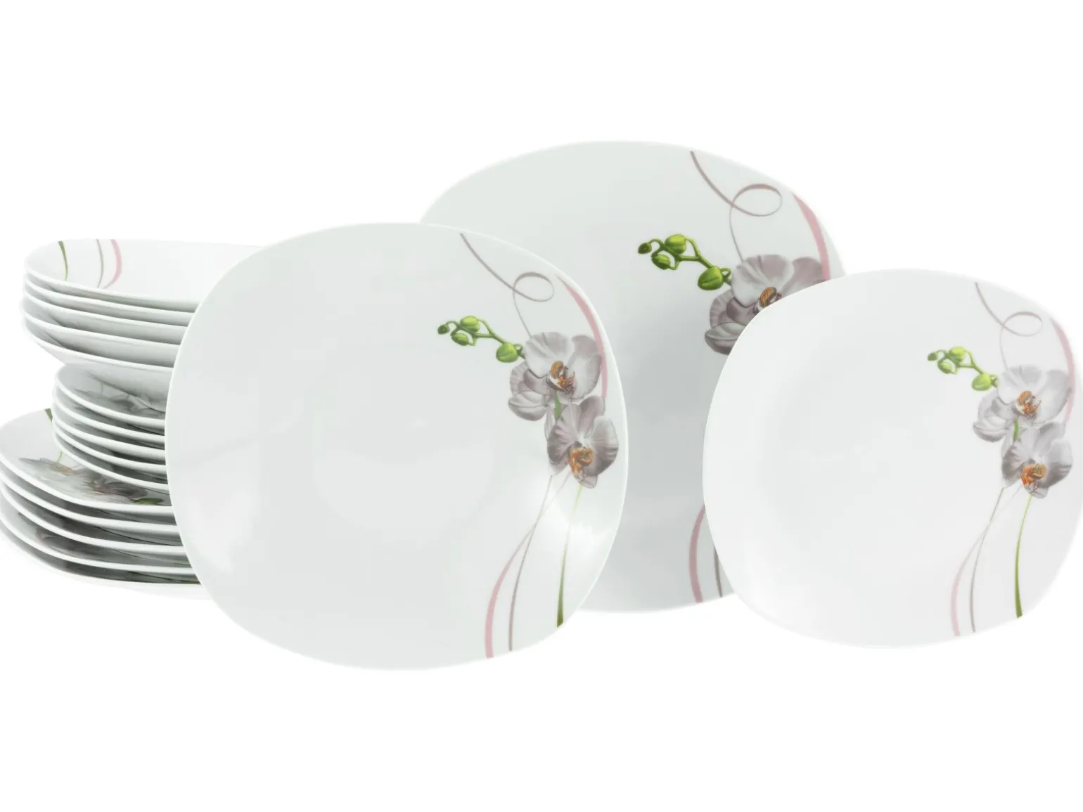 Square - Tafelservice 18-tlg, Square - Tellerset 18-tlg - Weiss