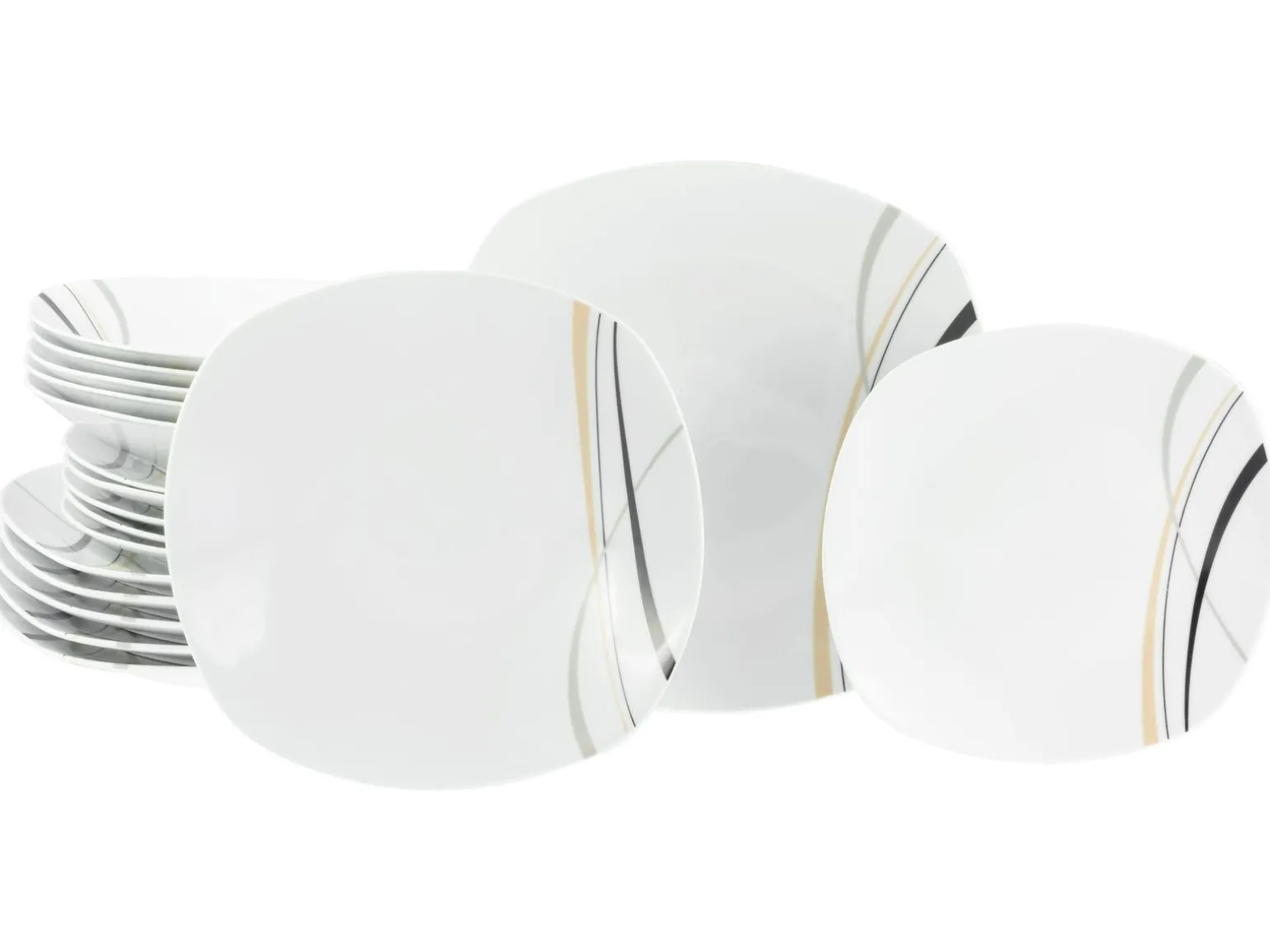 Square - Tafelservice 18-tlg, Square - Tellerset 18-tlg - Weiss