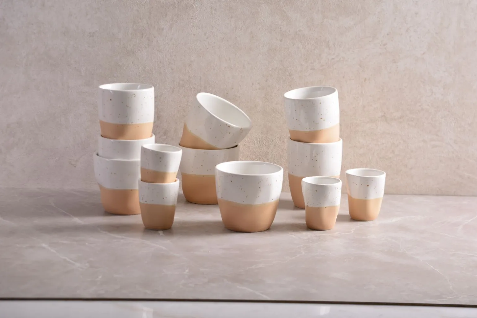 Squeezy - Kaffeebecher 4-tlg - Natural