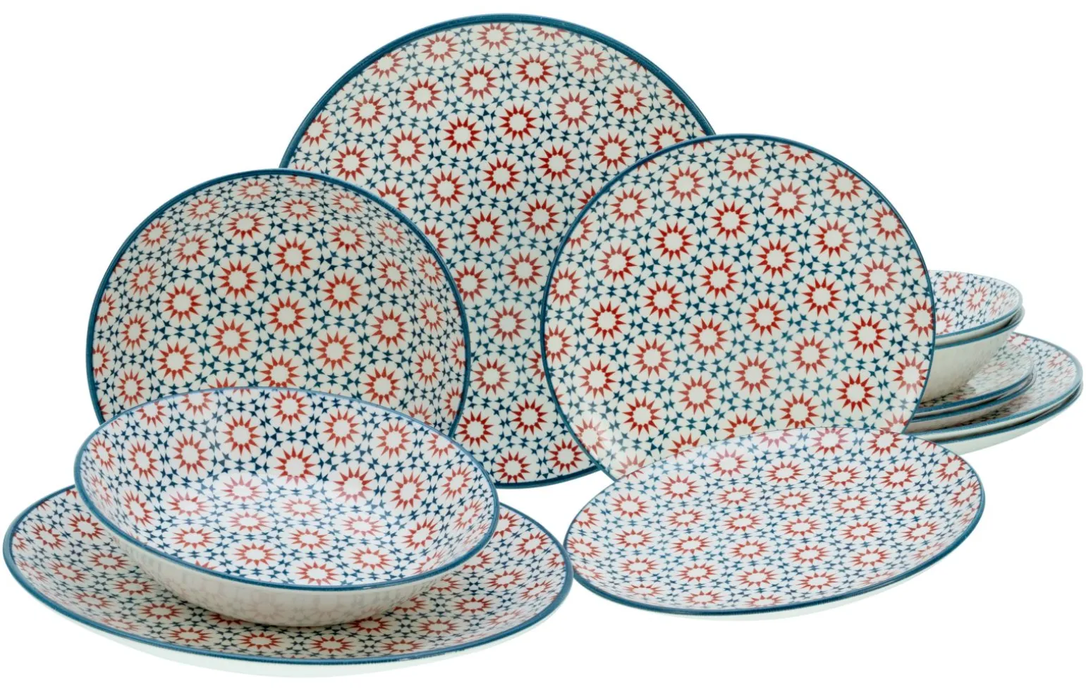 Stella - Tellerset 12-tlg - bunt