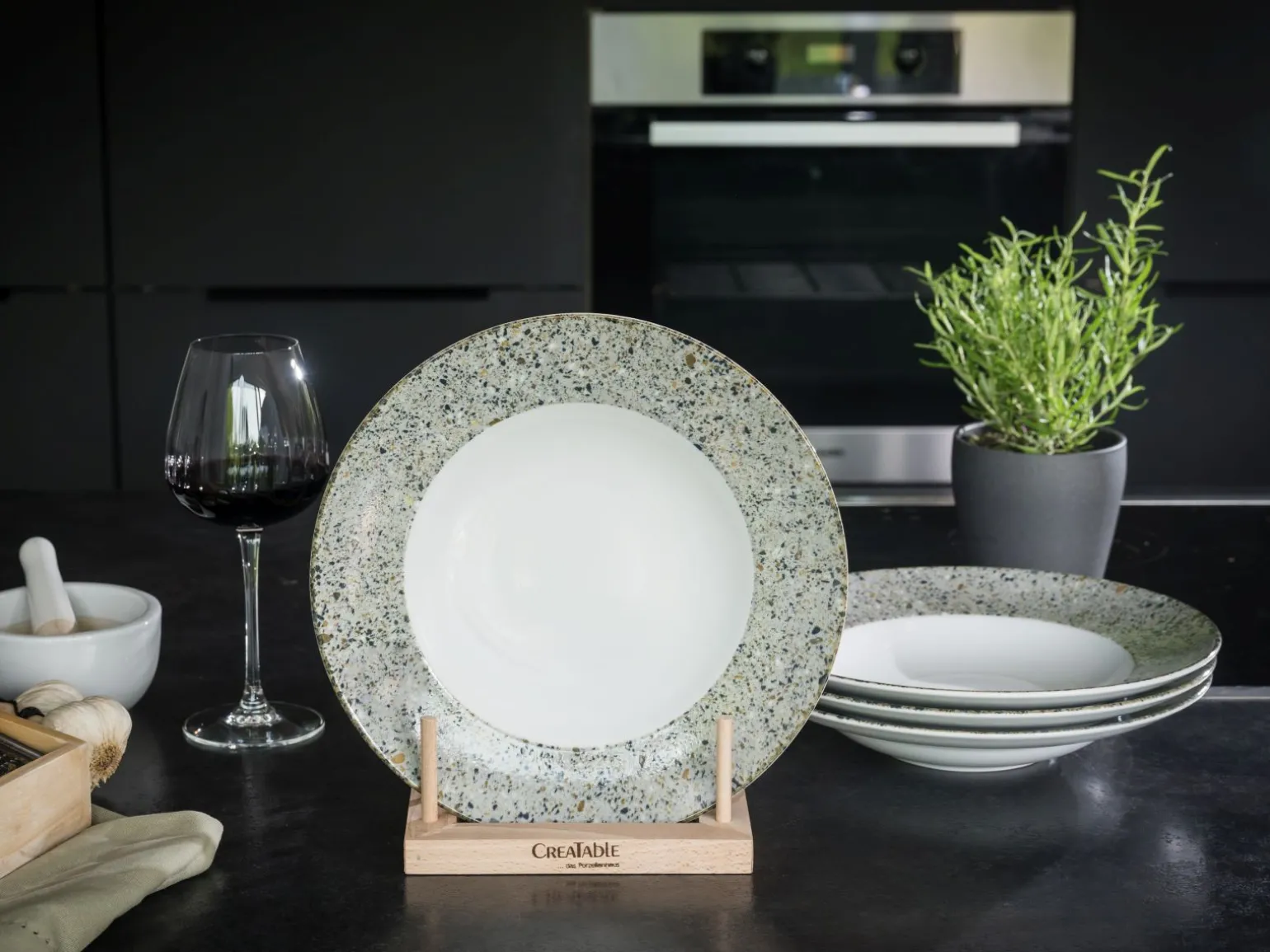 Stone Collection - Pastateller 4-tlg - Bunt