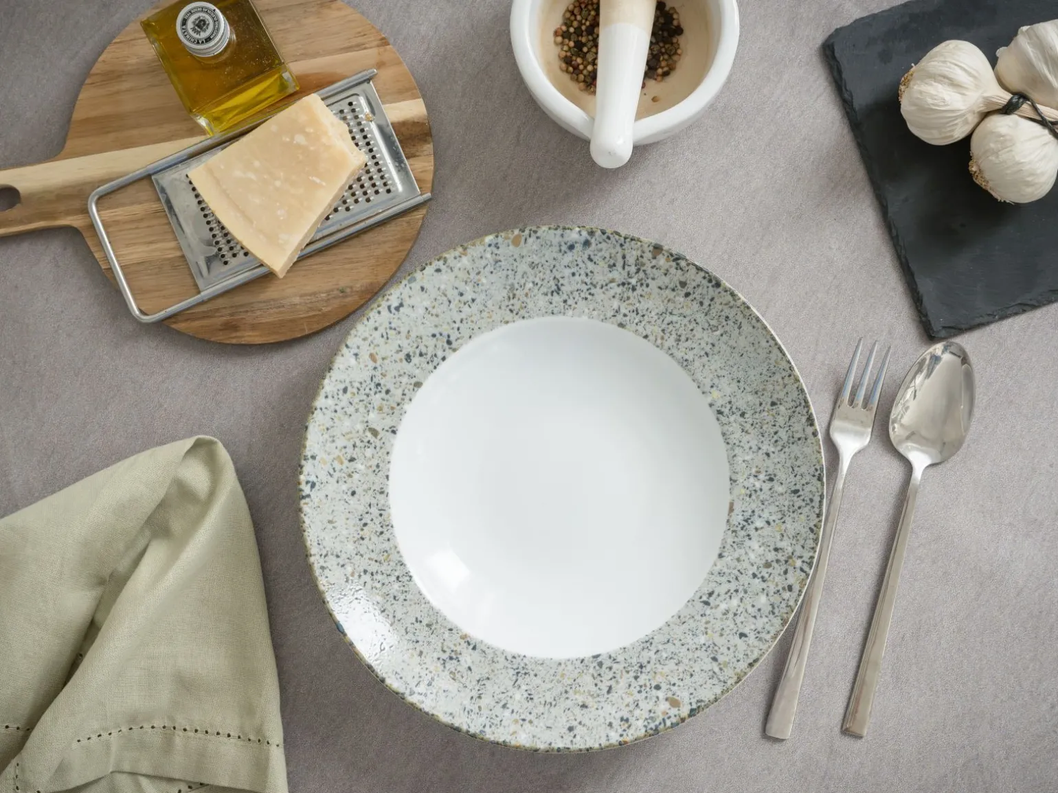 Stone Collection - Pastateller 4-tlg - Bunt