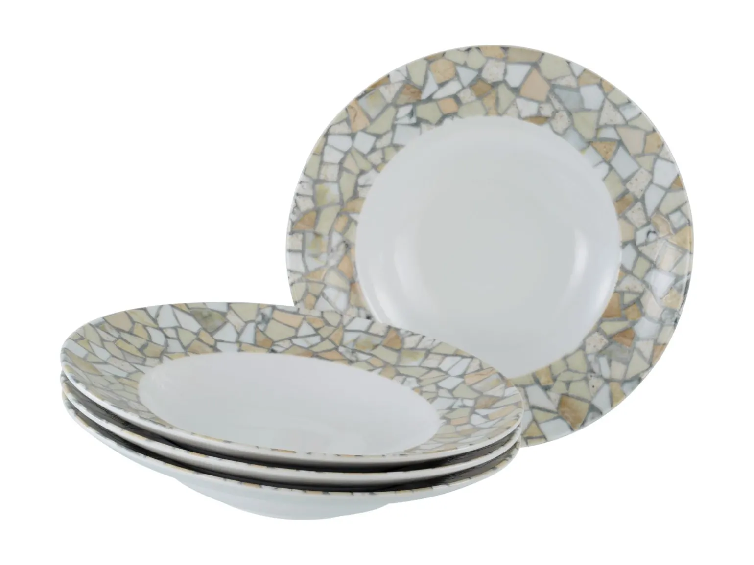 Stone Collection - Pastateller 4-tlg - Bunt