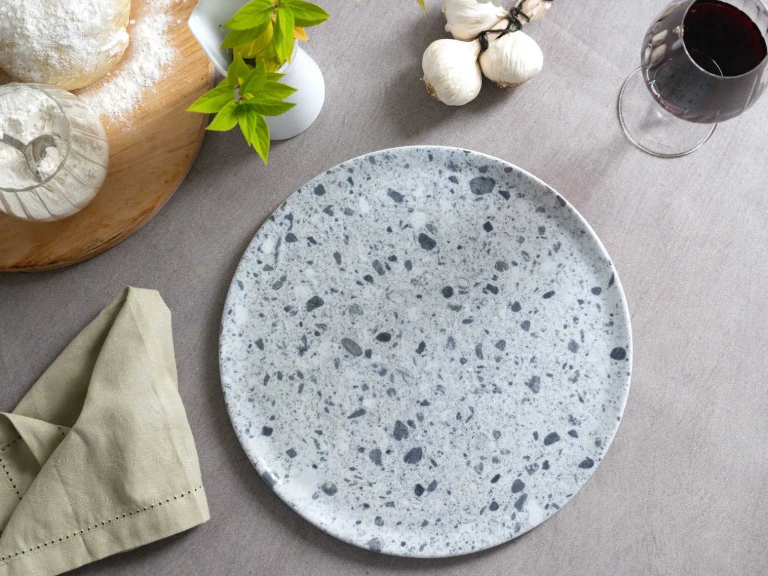 Stone Collection - Pizzateller 4-tlg - Bunt