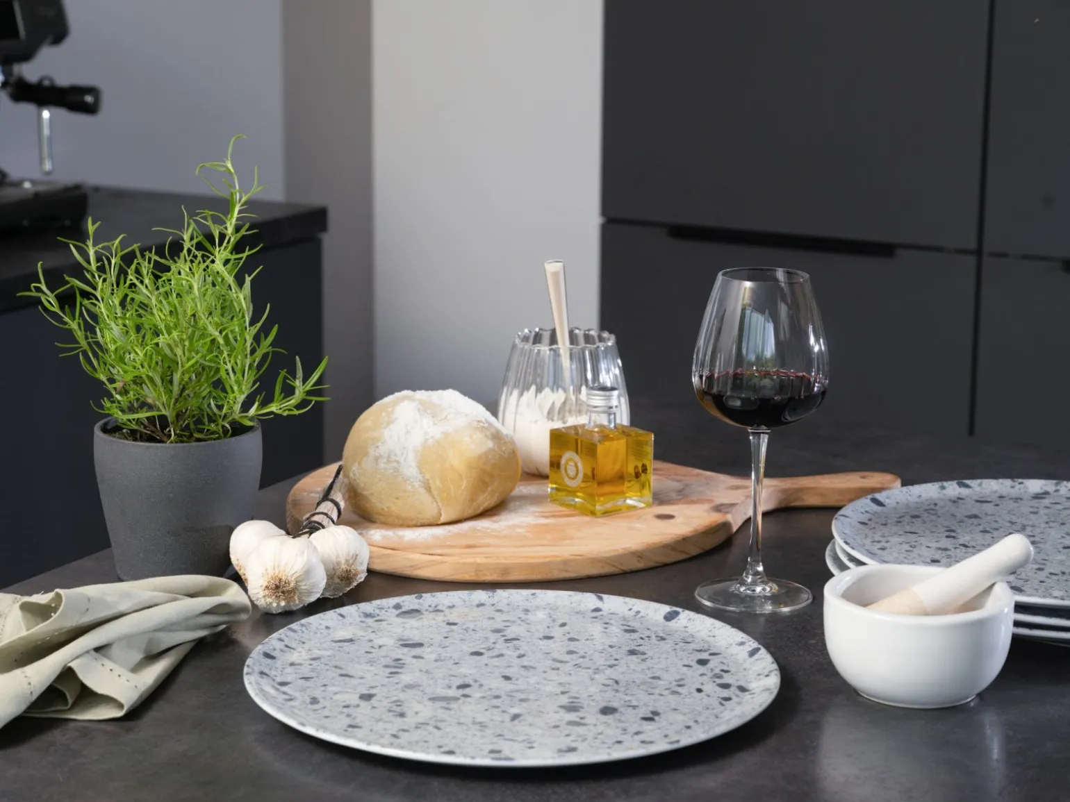 Stone Collection - Pizzateller 4-tlg - Bunt