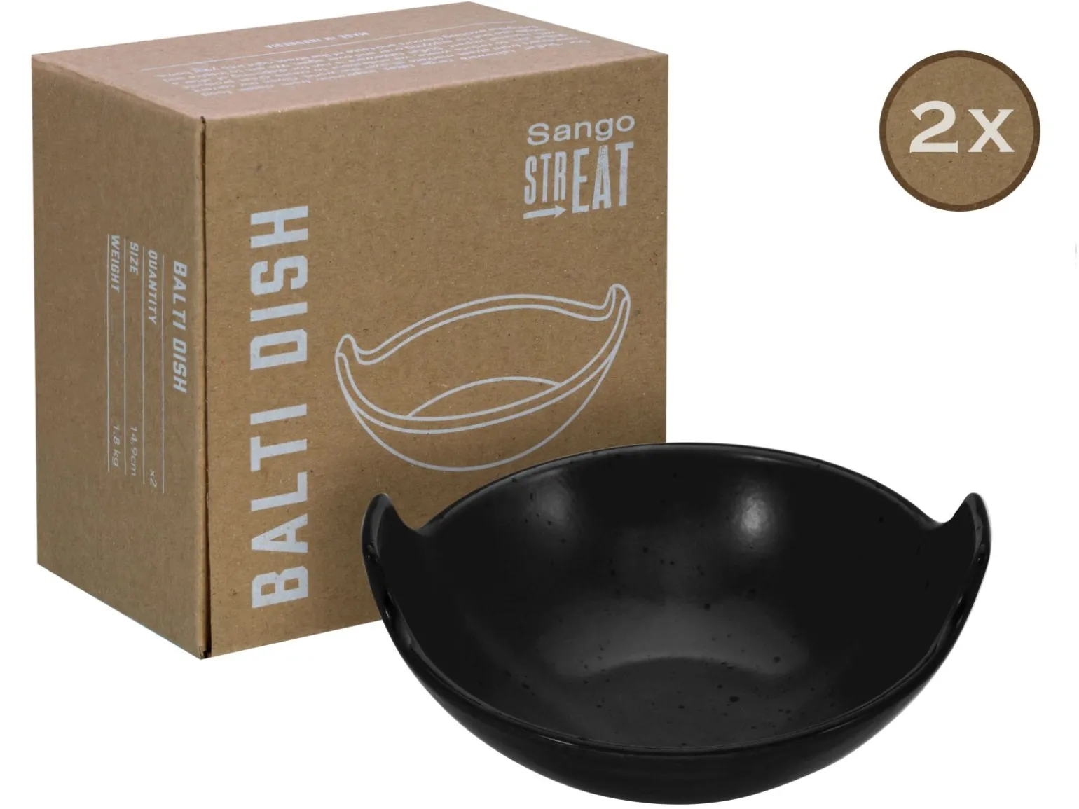 Streat Food - Balti Dish 2-tlg - Schwarz