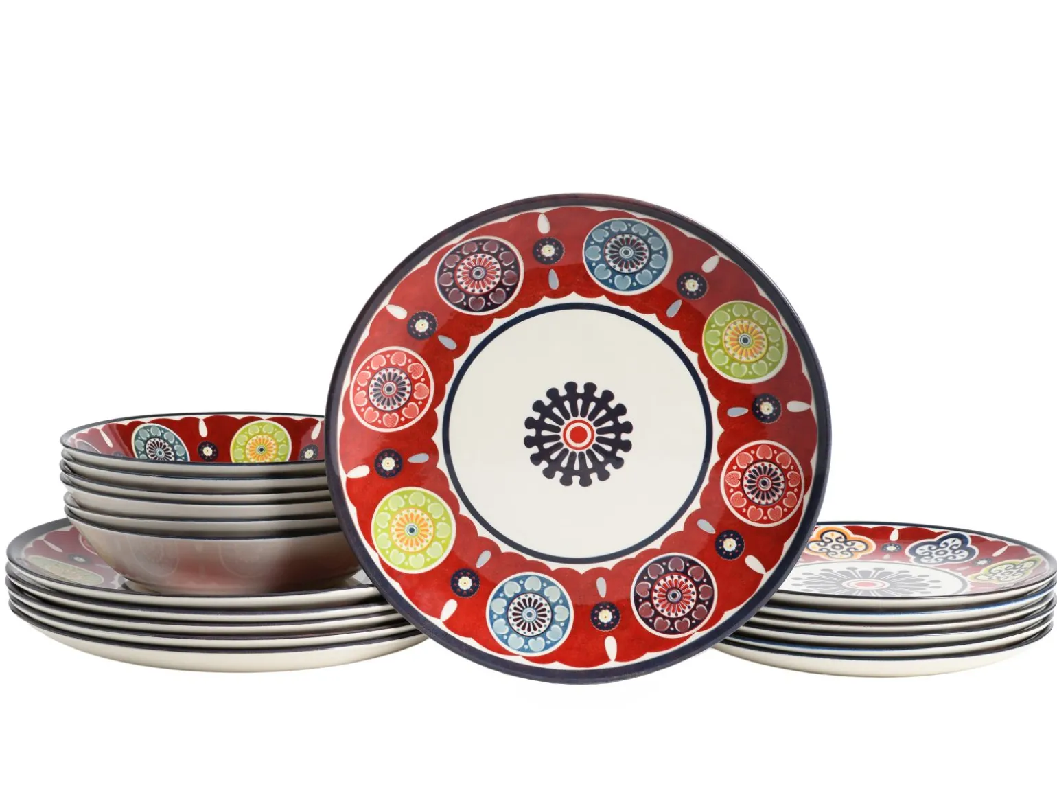 Sumaya - Kombiservice 18-tlg - Red