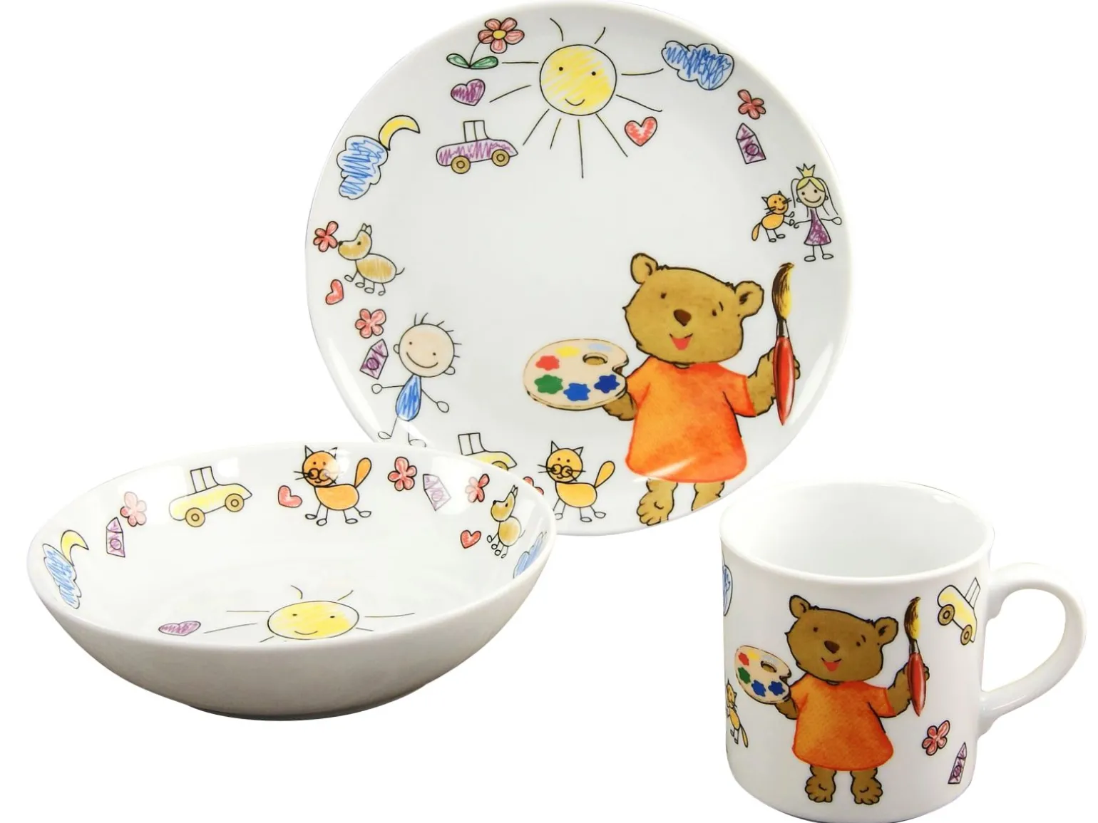 Teddy - Kinderservice 3-tlg - Weiss