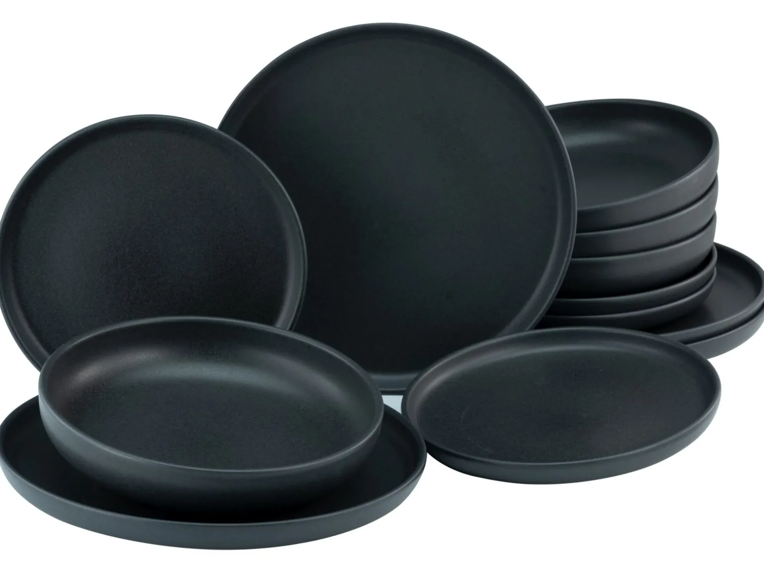 Uno - Tellerset 12-tlg - Black