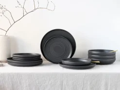 Uno - Tellerset 12-tlg - Black