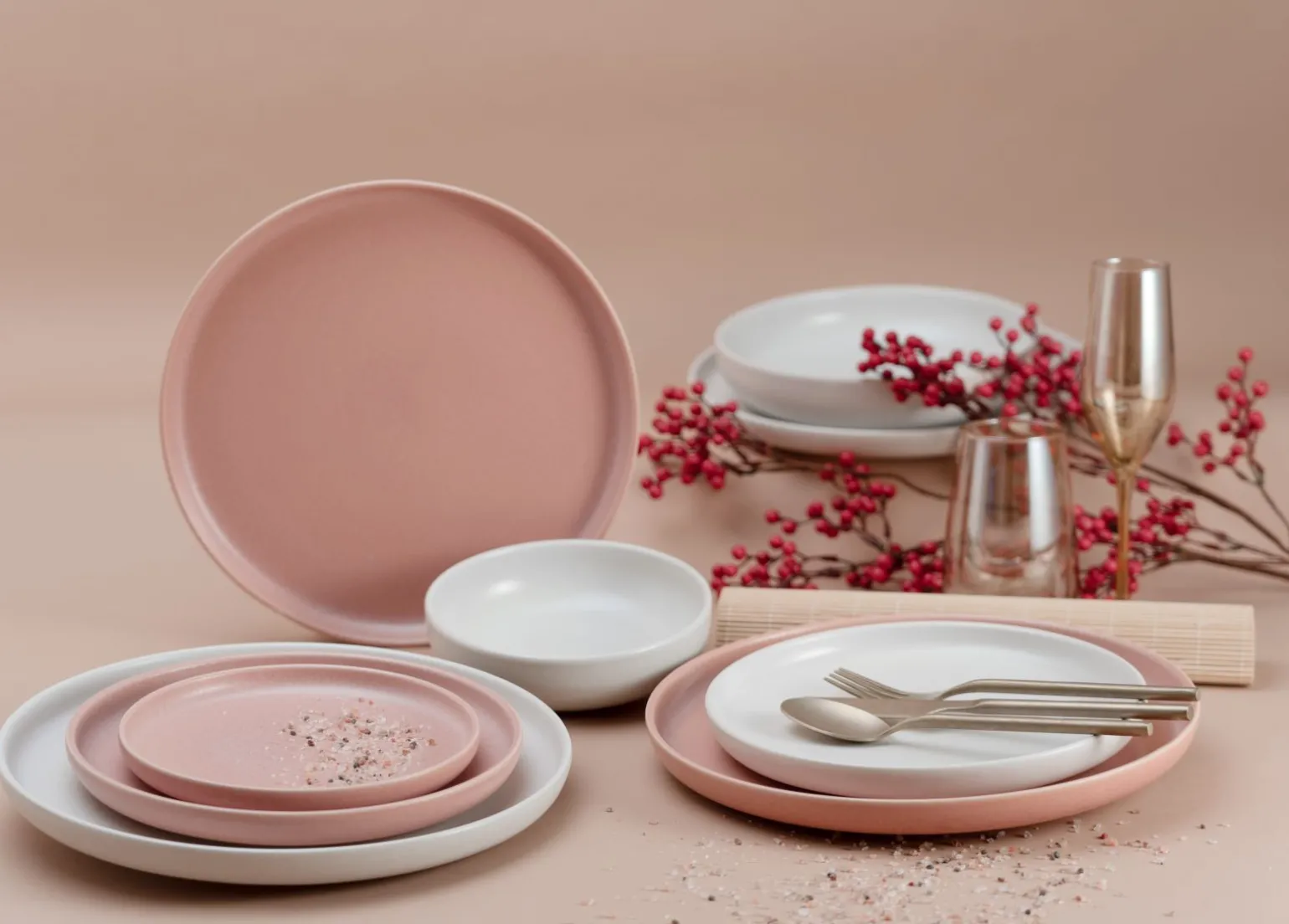 Uno - Tellerset 8-tlg - Rusty Rose