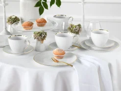 Valencia - Kaffeeservice 18-tlg - Weiss