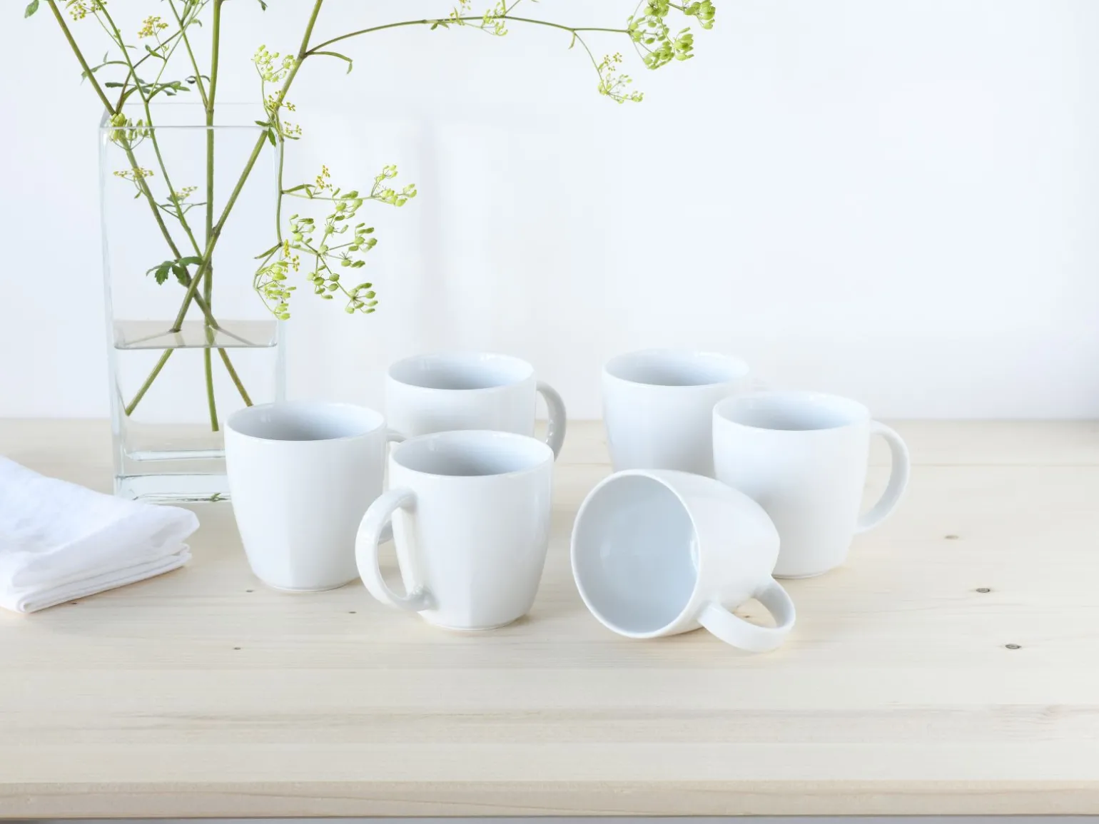 Victoria - Kaffeebecher 6-tlg - Weiss