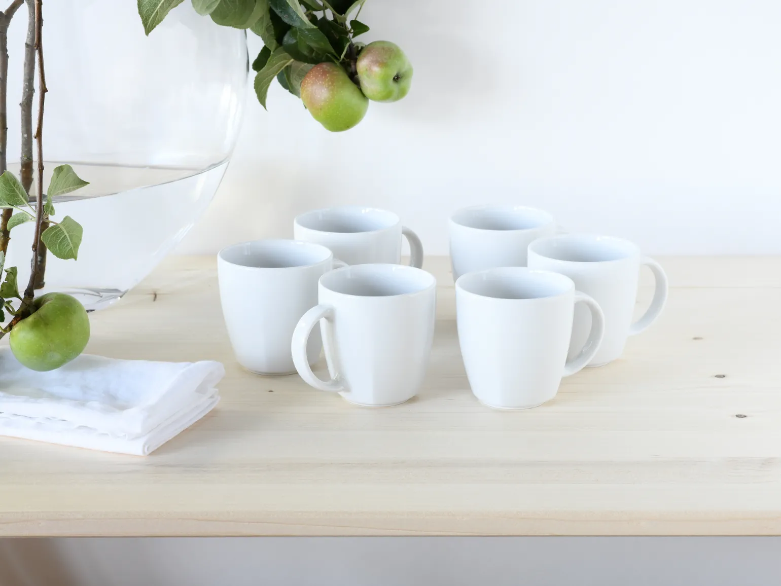 Victoria - Kaffeebecher 6-tlg - Weiss