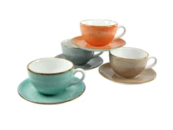Vintage Nature - Kaffeetassen Set 8-tlg - bunt