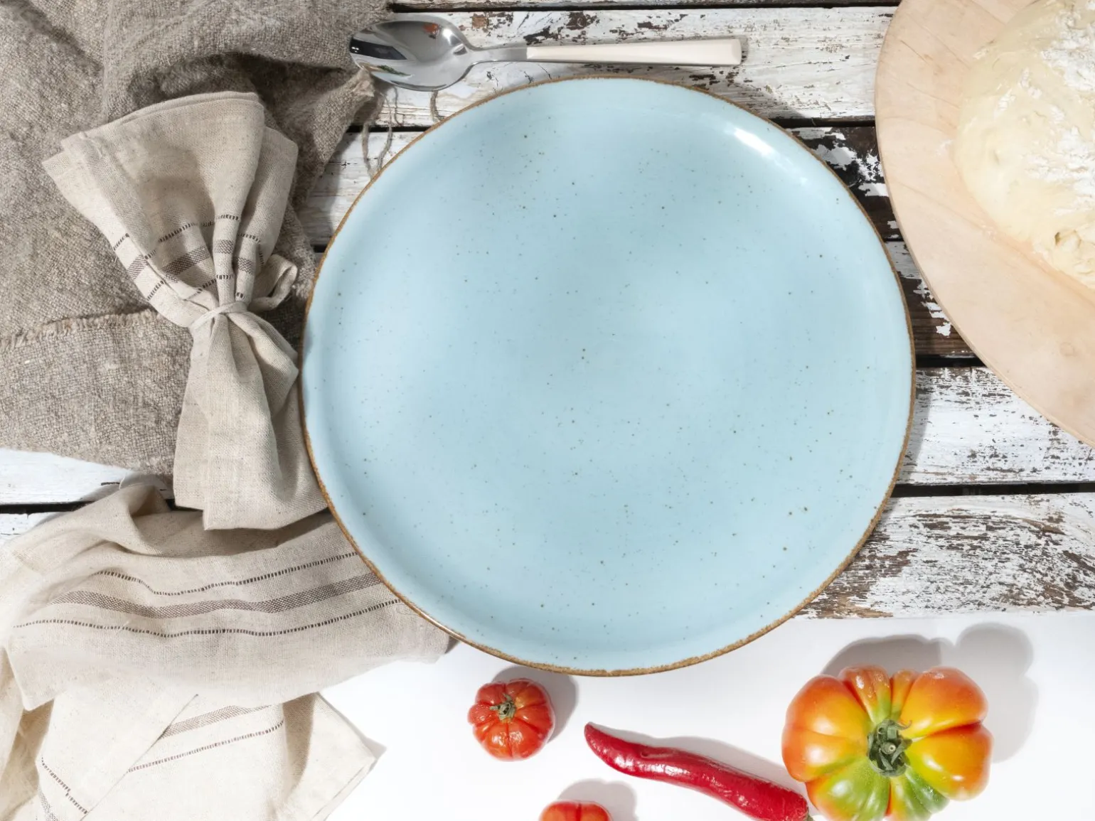 Vintage Nature - Pizzateller 4-tlg - Weiss