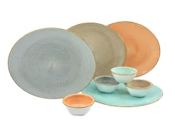 Vintage Nature - Tellerset 4-tlg, Vintage Nature - Steak Set 8-tlg - bunt