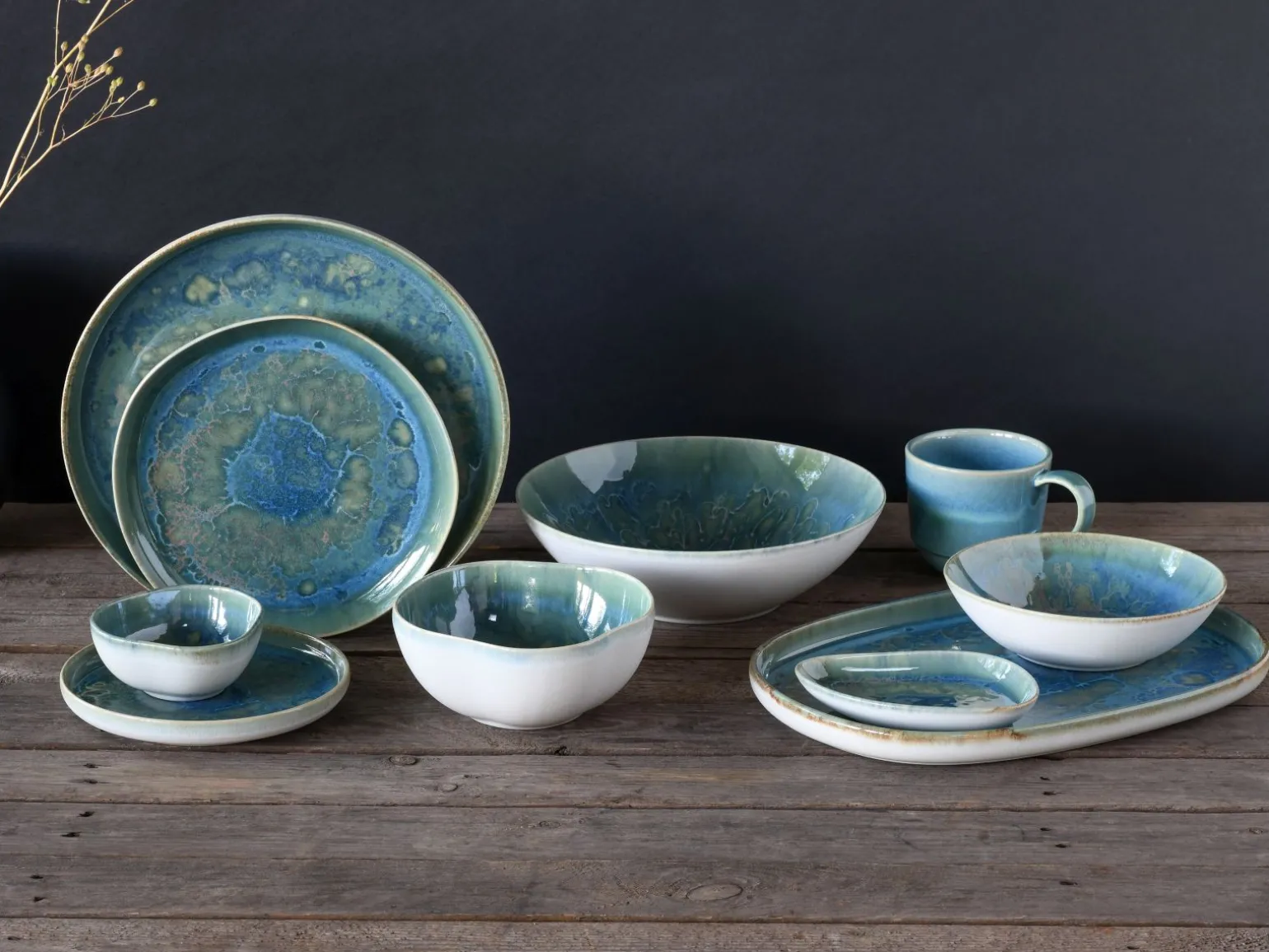 Yuki - Bowl 4-tlg - Grün-blau