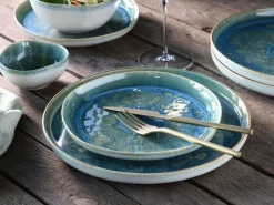 Yuki - Dessertteller 4-tlg - Grün-blau