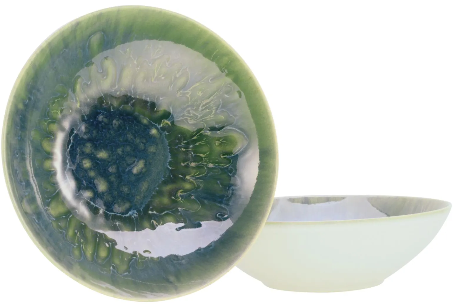 Yuki - Salatschüssel 2-tlg - Grün-blau
