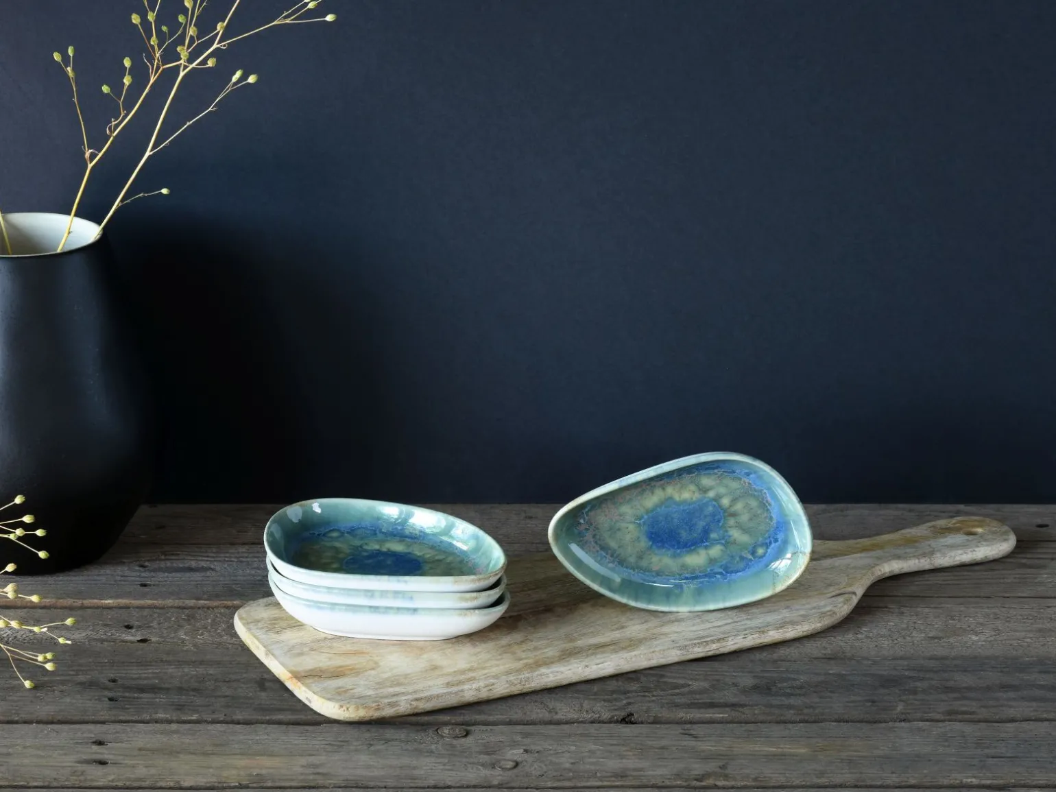 Yuki - Schale 4-tlg - Grün-blau