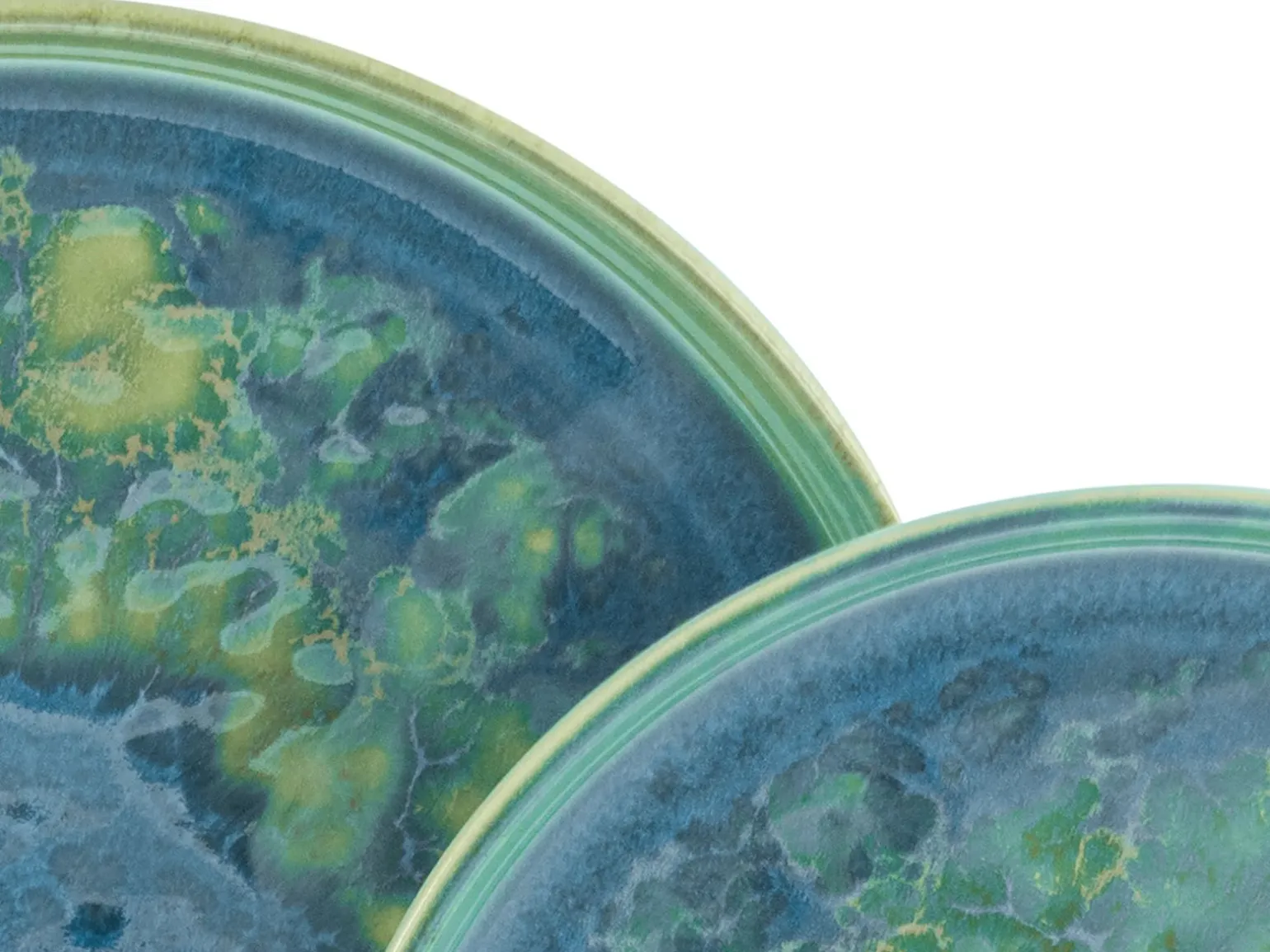 Yuki - Speiseteller 4-tlg - Grün-blau